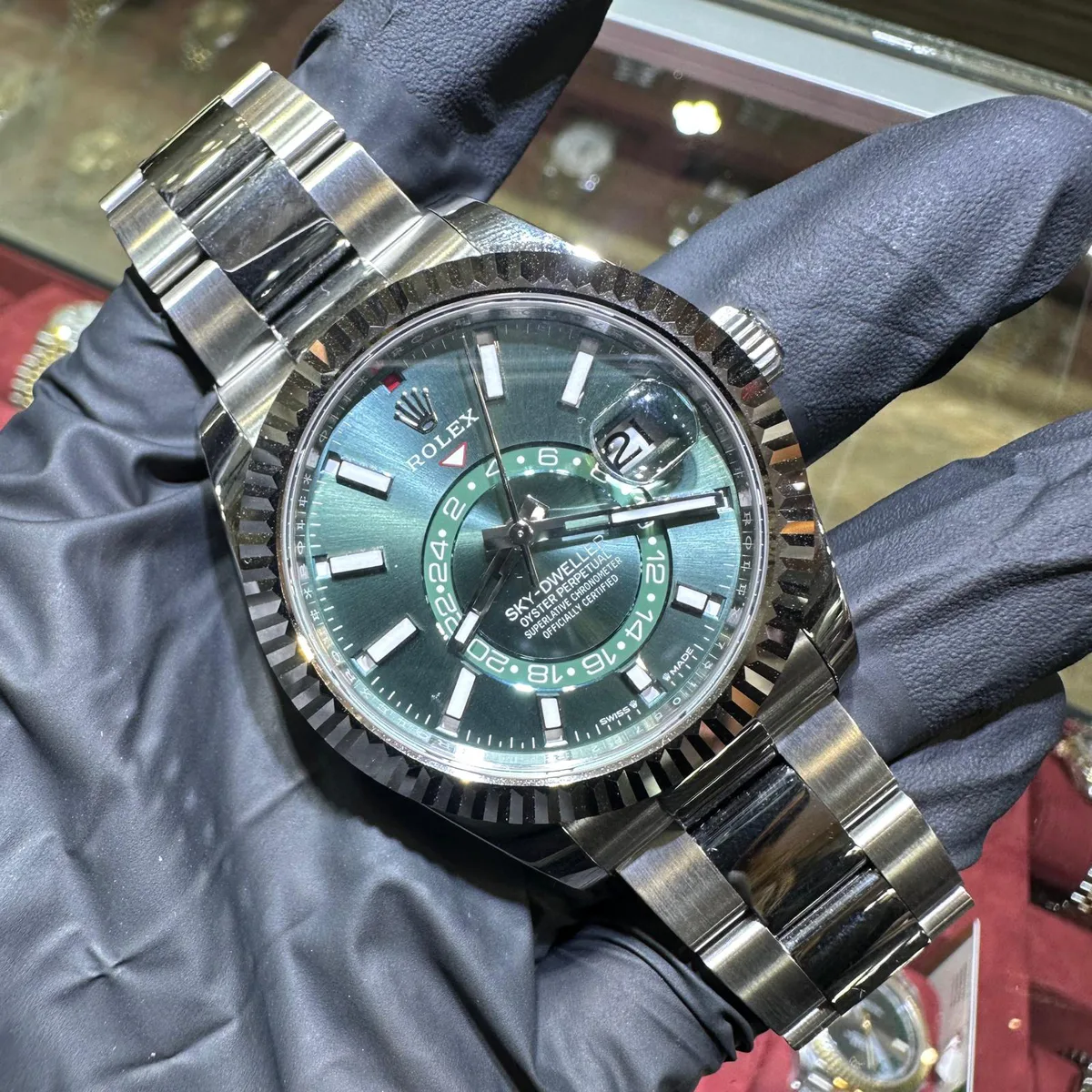 ANKUR - For Him WATCHES 2024 Rolex Sky-Dweller 42mm | Oystersteel | Mint Green Dial – Watch