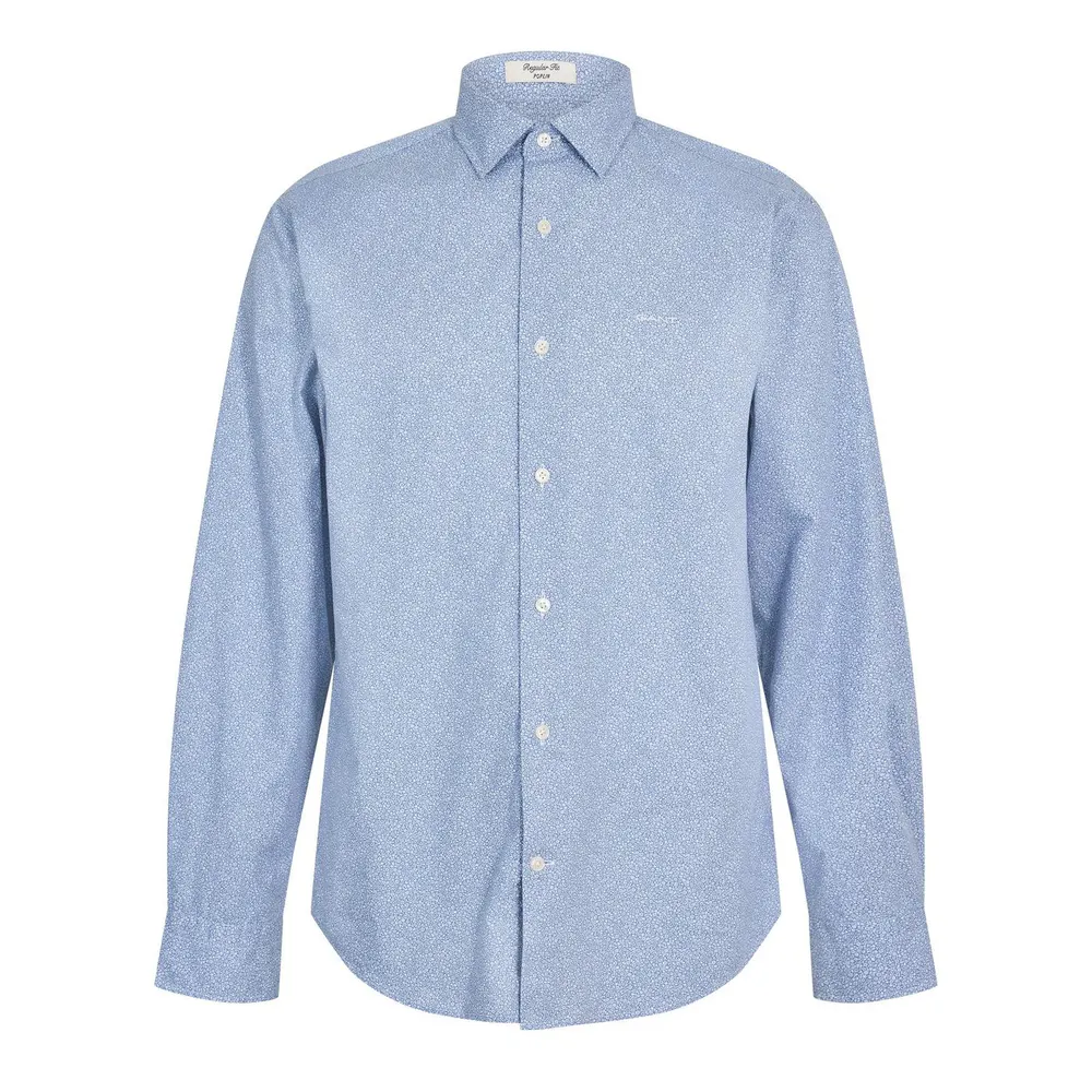 Gant Men's Poplin All Over Print Long Sleeve Shirt