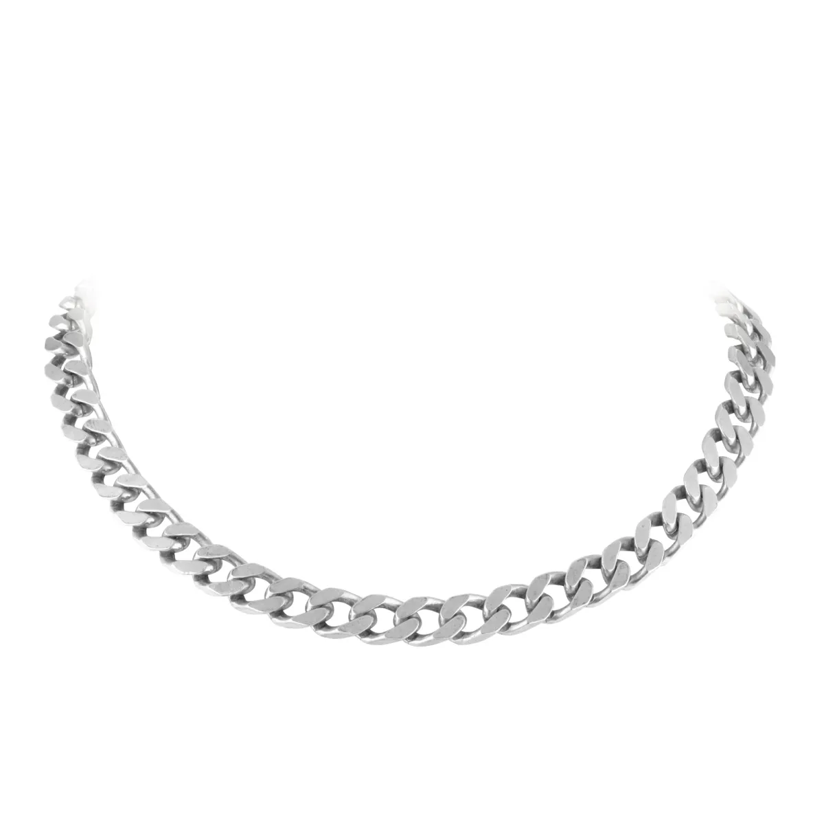For Him Sterling Silver Antique Plated Curb Chain
