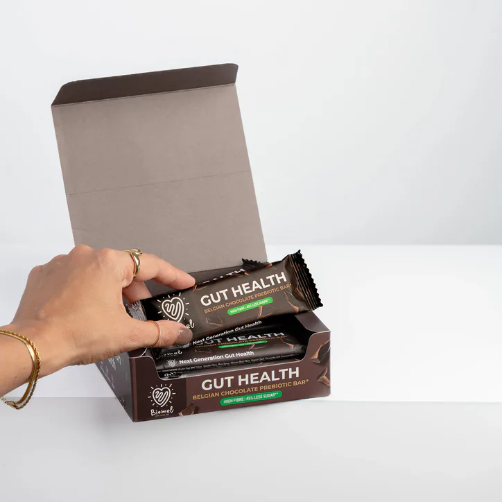 Biomel Gut Health Prebiotic Bar Belgian Chocolate 12 x 45 g detail 2