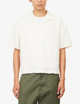 MKI MIYUKI-ZOKU Jacquard Fringe Woven Shirt detail 3