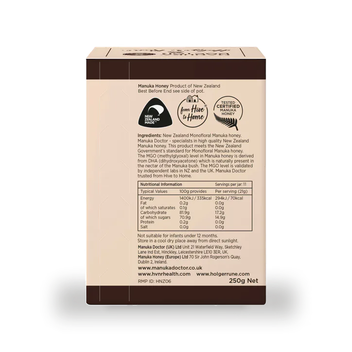 Manuka Doctor x Holger Rune 540 MGO Manuka Honey 250g, additional product view 2