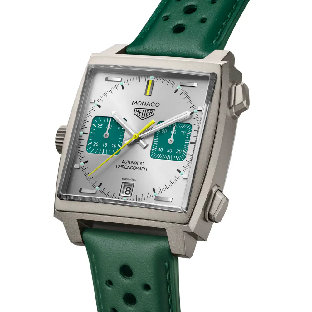 TAG Heuer Monaco Chronograph Racing Green 39mm Mens Watch in Silver, additional product view 2