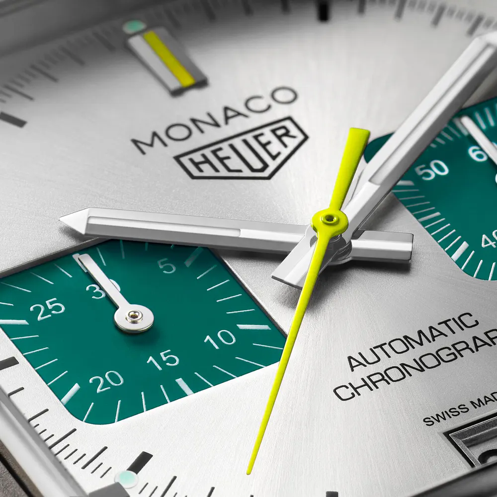 TAG Heuer Monaco Chronograph Racing Green 39mm Mens Watch in Silver, additional product view 3