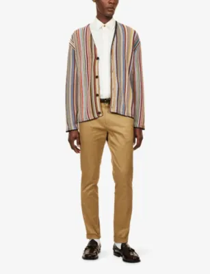 PAUL SMITH Turn-Up Straight-Leg Cotton Trousers detail 2