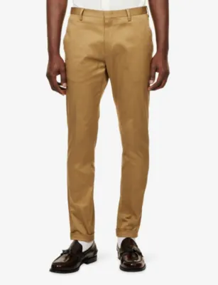 PAUL SMITH Turn-Up Straight-Leg Cotton Trousers detail 3