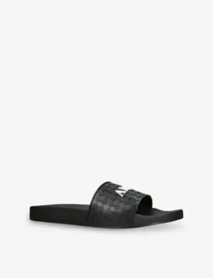 AMIRI Logo Rubber Slides - EUR 40 / 6 UK MEN in BLACK, additional product view 3
