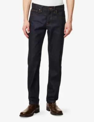 NUDIE JEANS Solid Ollie Slim-Fit Denim Jeans - 30/32 in Dry Abyss, additional product view 3