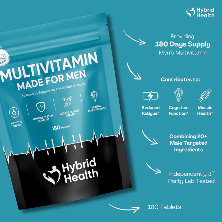 Hybrid Health Multivitamin for Men 180 Tablets detail 3
