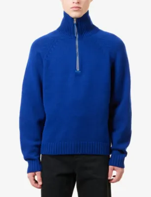TOM FORD High-Neck Half-Zip Wool and Cashmere-Blend Jumper detail 3