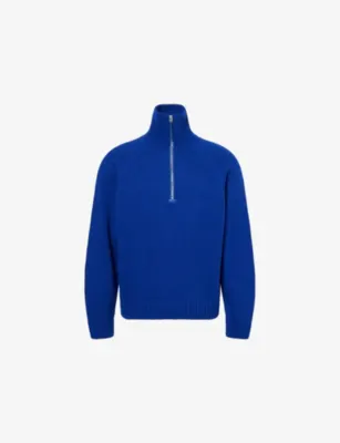 TOM FORD High-Neck Half-Zip Wool and Cashmere-Blend Jumper