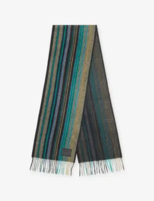 PAUL SMITH Trent Stripe Wool Scarf