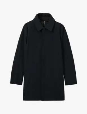 REISS Logan funnel-neck regular-fit stretch-nylon coat - BLACK detail 2