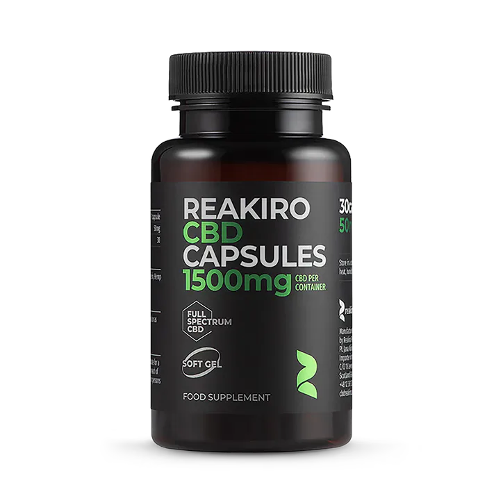 Reakiro CBD Gel 50mg 30 Capsules