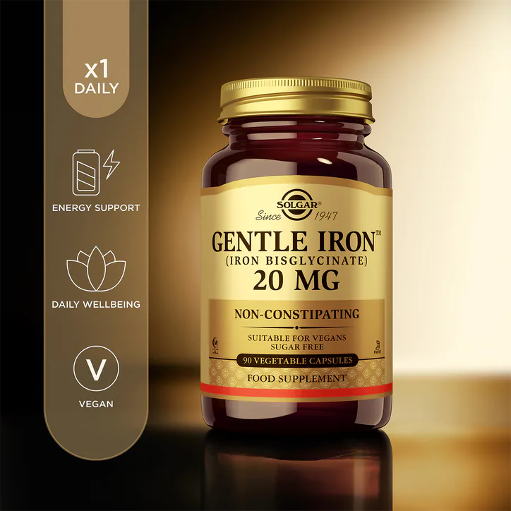 Solgar Gentle Iron 20mg 90 Vegi Capsules detail 2