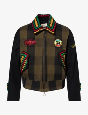 NICHOLAS DALEY Rebel Riot Patchwork Wool Jacket