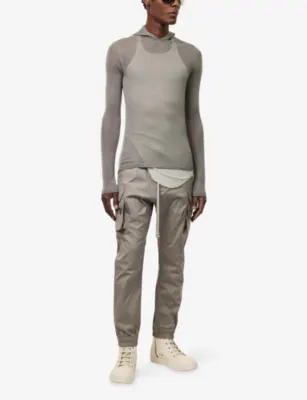 RICK OWENS Mastodon Drawstring Cotton-Blend Cargo Pants detail 2