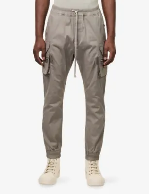 RICK OWENS Mastodon Drawstring Cotton-Blend Cargo Pants detail 3