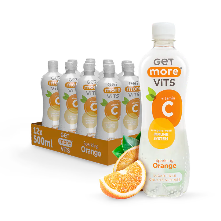 Get More Vits Get More Vitamin C Sparkling Orange 12x500ml