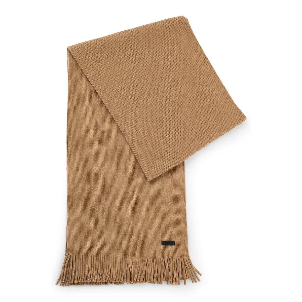 Boss Albas Logo Plaque Scarf in Virgin Wool