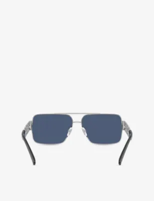 VERSACE VE2290 Rectangle-Frame Metal Sunglasses detail 3