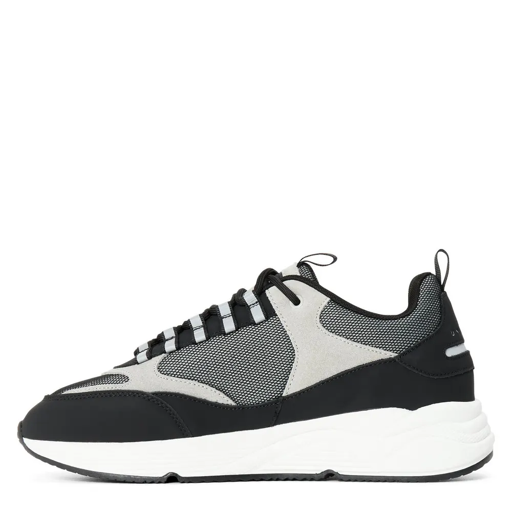 Unseen Footwear Men's Clarn Run Trainers in Black/Grey, additional product view 2