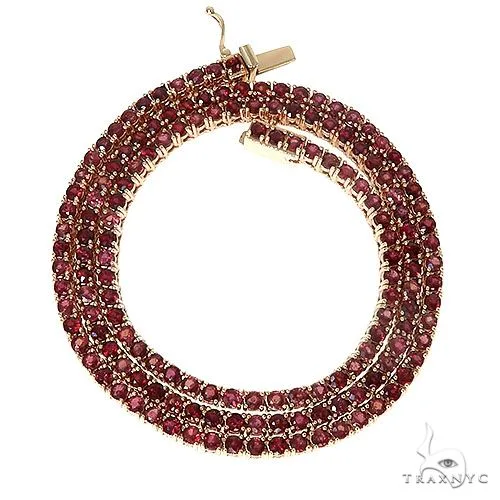 PIA - For Him GEMSTONES Blood Red Sapphire Tennis Chain 67289 in Rose – Chain