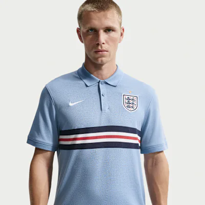 Nike England The Nike Polo Men's Nike Dri-FIT Football Polo - Work Blue/White in Work Blue/White – Nike men's and unisex