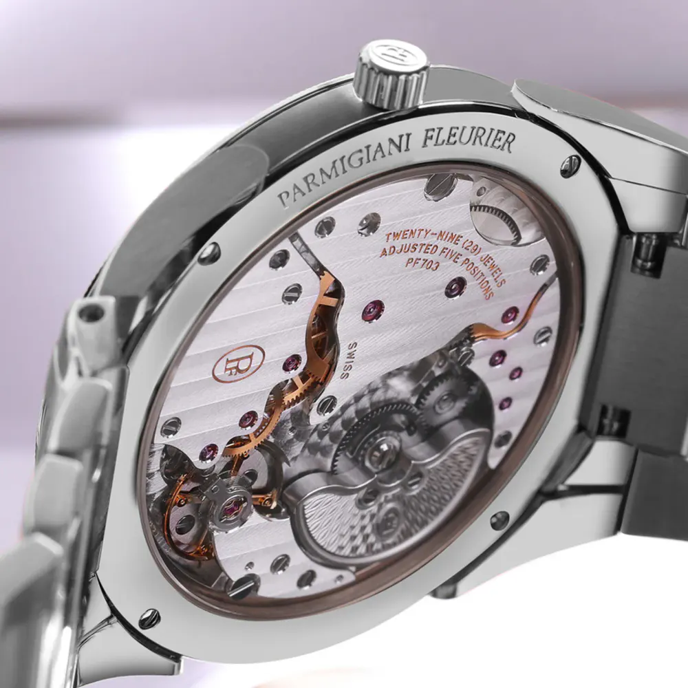 Parmigiani Fleurier TONDA PF Micro Rotor Steel Platinum Warm Grey 40mm Mens Watch in Grey, additional product view 3