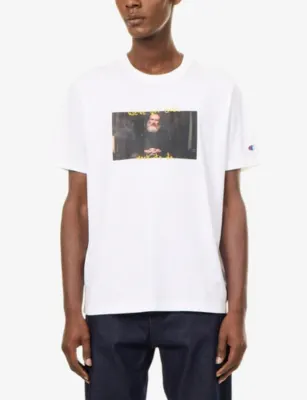 CHAMPION X THE GENTLEMAN Champion x The Gentlemen Work to Do Photographic Cotton-Jersey T-Shirt detail 3