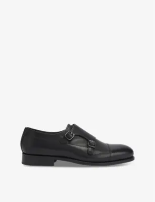 KURT GEIGER LONDON Sloane leather monk shoes - EUR 44 / 10 UK MEN in BLACK – Mens | Smart shoes | Monk shoes