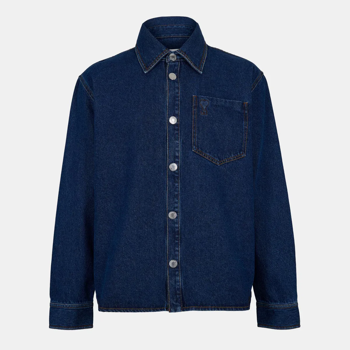 Ami Paris Men's Long-Sleeve Denim Shirt