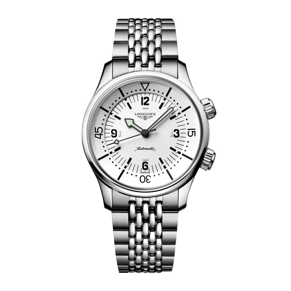 Longines Legend Diver 39mm Mens Watch White