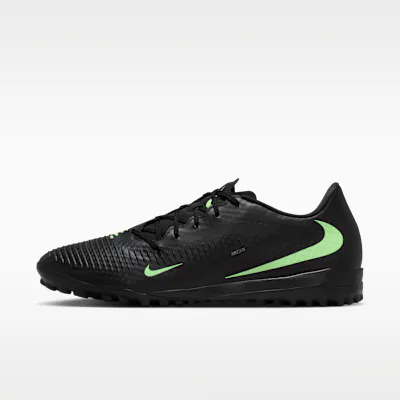 Nike Phantom 6 Low Academy Turf Football Shoes - Black/Black/Illusion Green