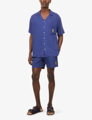 ARRELS BARCELONA x Baseman Cat-Embroidered Short-Sleeve Woven Shirt detail 2