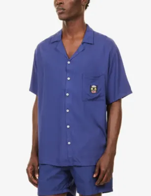 ARRELS BARCELONA x Baseman Cat-Embroidered Short-Sleeve Woven Shirt detail 3