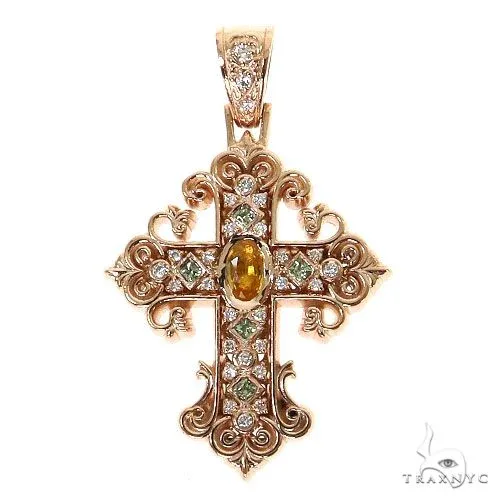RINA - For Him DISCORD MAX Sapphire Diamond Cross 68580 in Rose Gold – Pendant