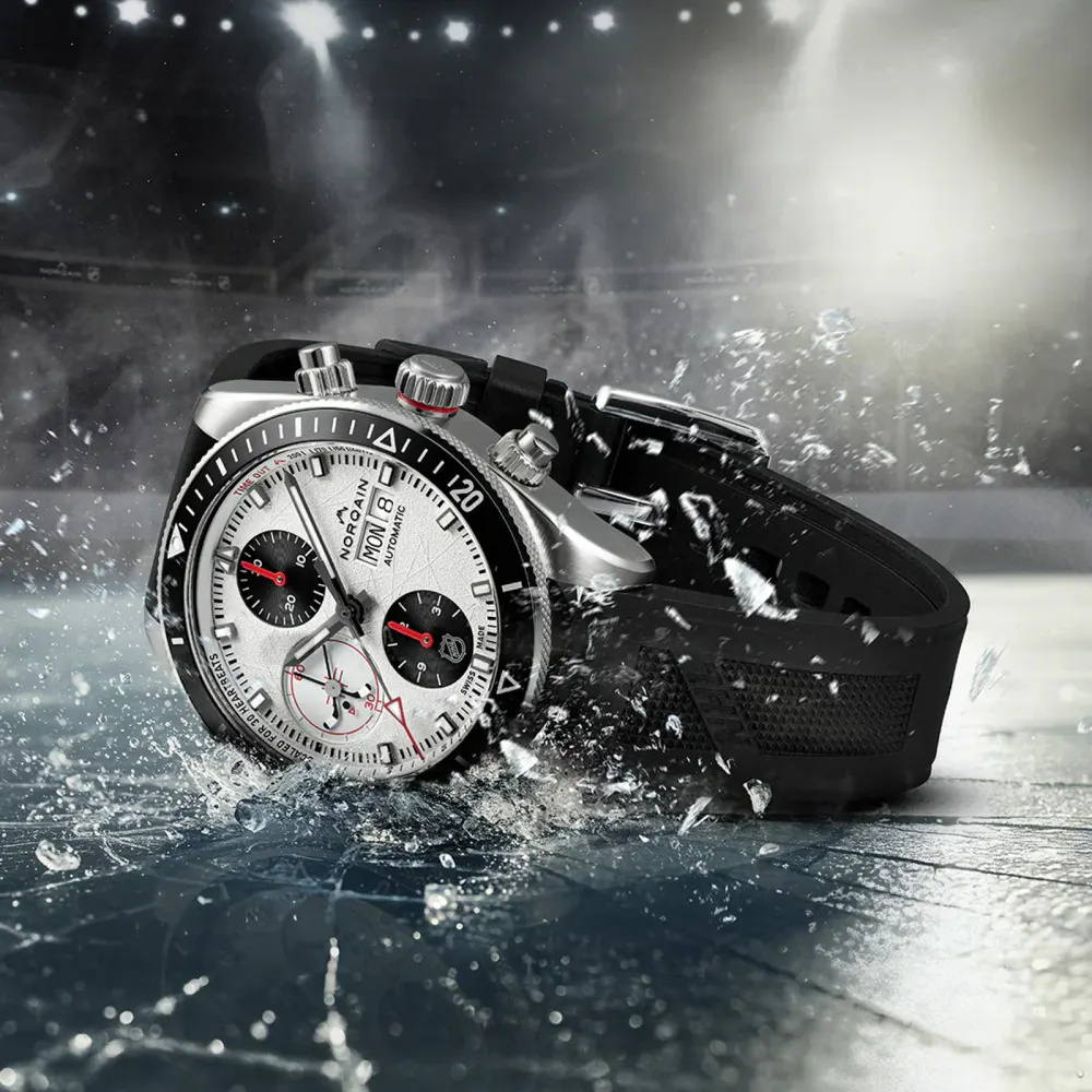 NORQAIN Adventure Chrono NHL Limited Edition 41mm in White, additional product view 3
