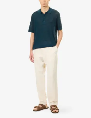 ORLEBAR BROWN Keeling Knitted Cotton-Blend Polo Shirt detail 2