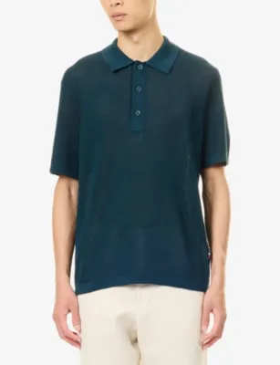ORLEBAR BROWN Keeling Knitted Cotton-Blend Polo Shirt detail 3
