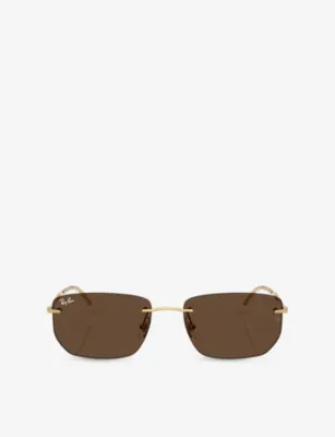 RAY-BAN RB3768 Square-Frame Metal Sunglasses