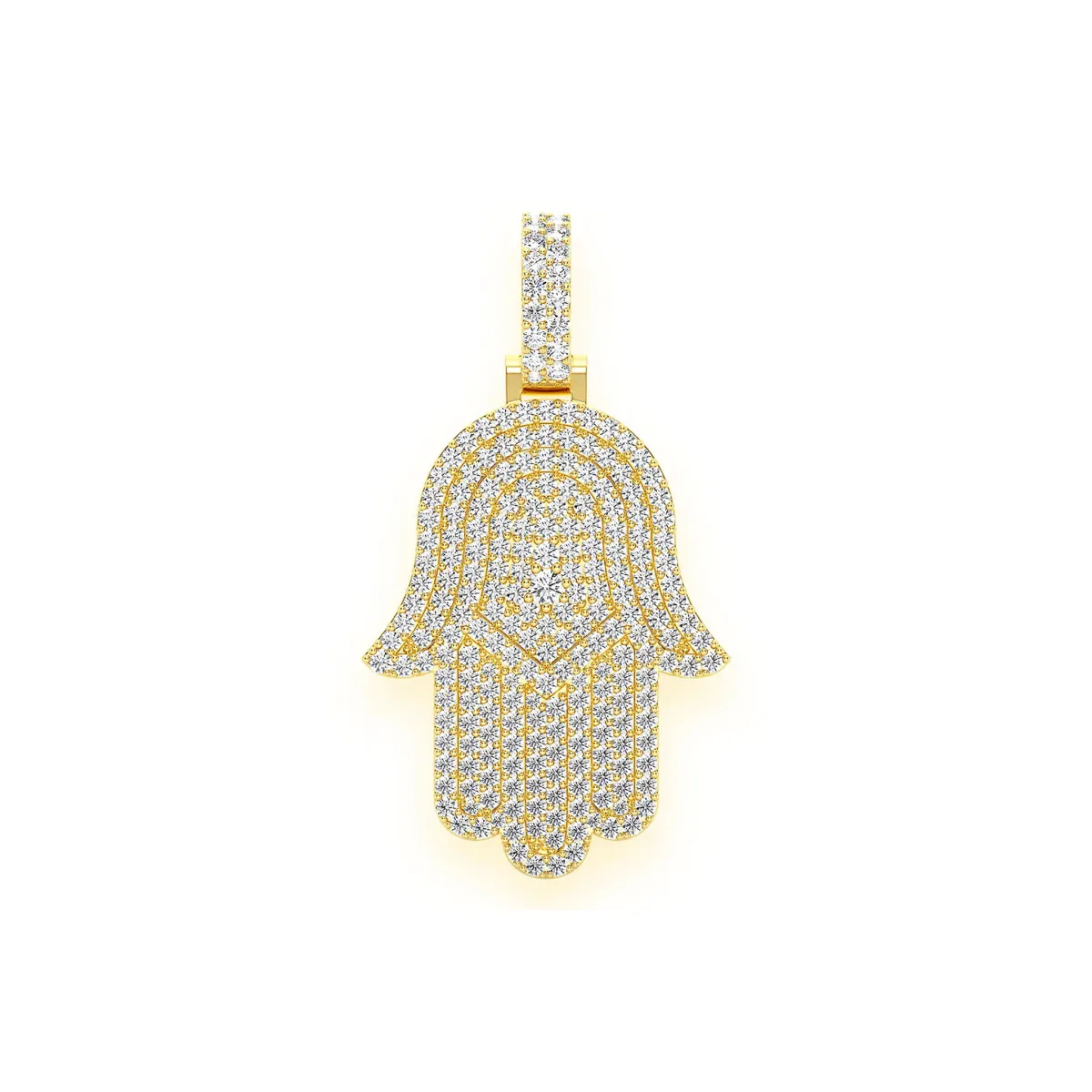 For Him Pavé Hamsa Diamond Pendant
