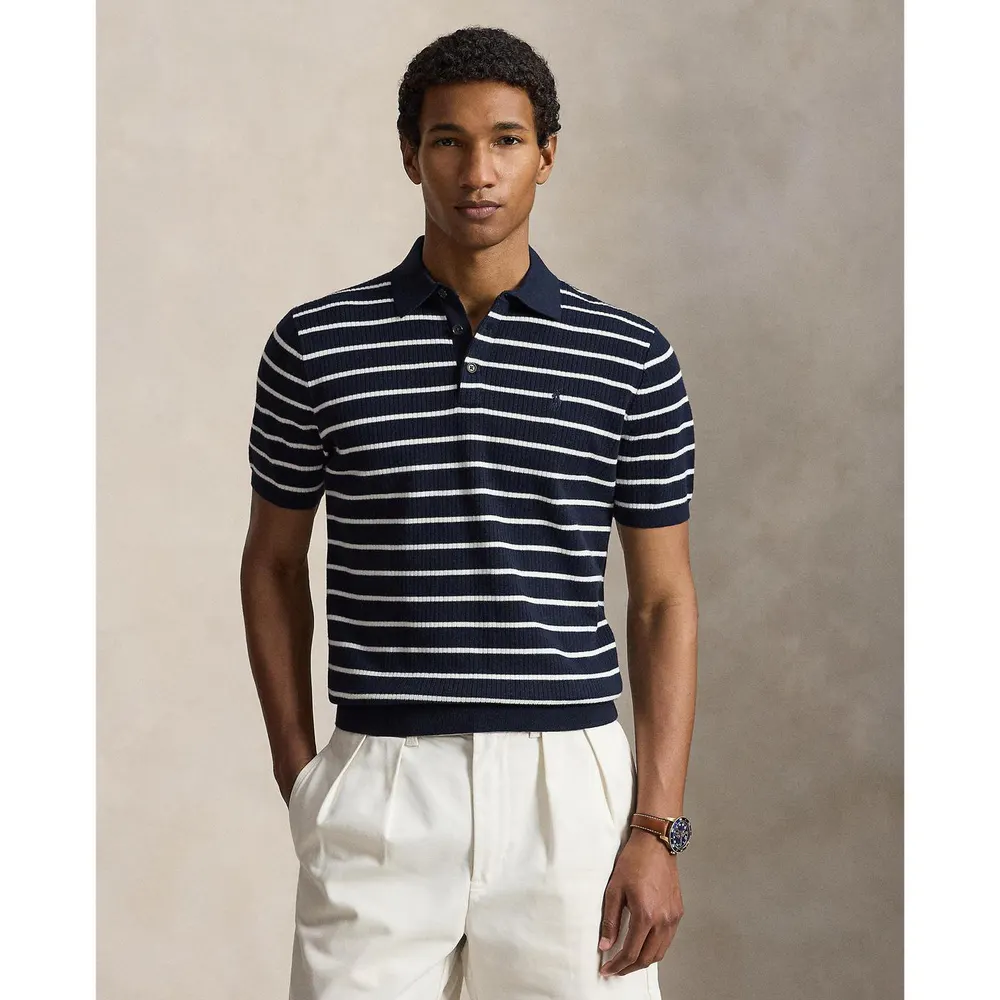 Polo Ralph Lauren Men's Knitted Short Sleeve Polo Shirt detail 2