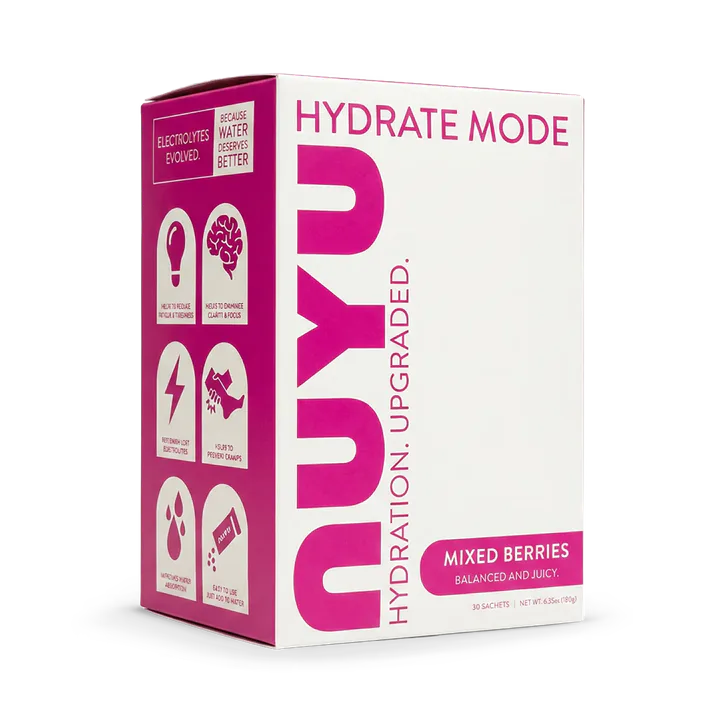 NUYU Hydrate Mode Mixed Berry Electrolytes 30 Sachets