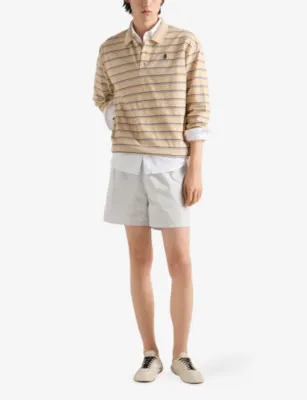 PRADA Minimalist-Logo Classic Cotton Shirt - 15.75 detail 2
