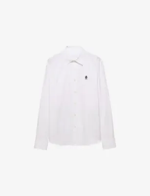 PRADA Minimalist-Logo Classic Cotton Shirt - 15.75