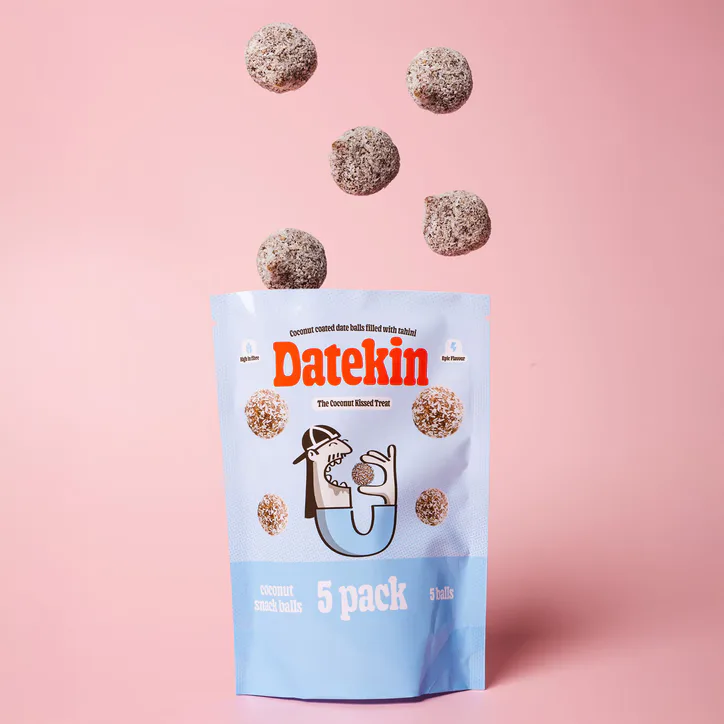 Datekin Coconut Covered Date Balls filled with Tahini 5 x 15g detail 2