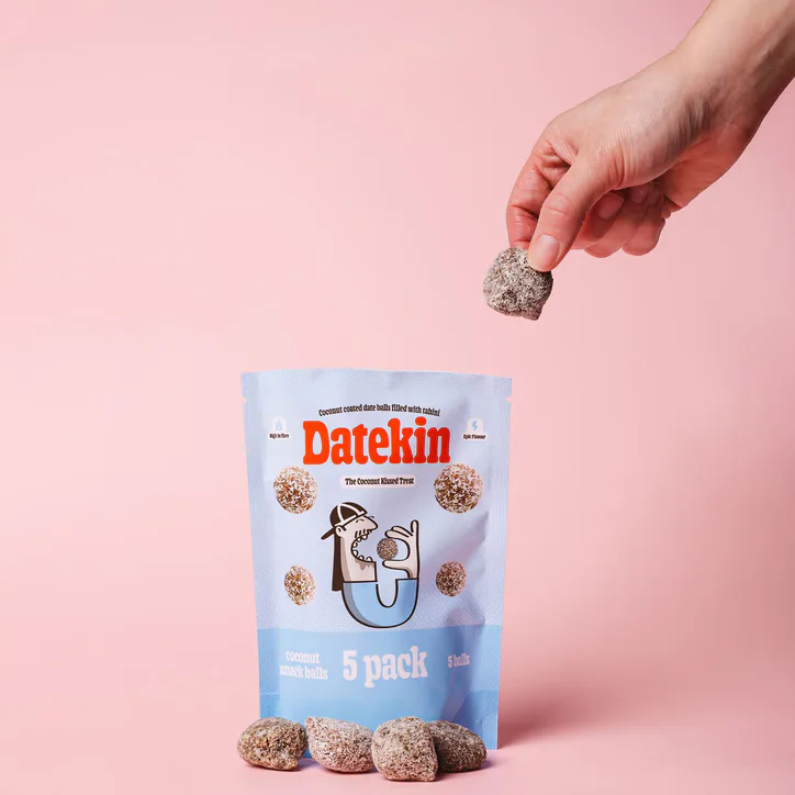 Datekin Coconut Covered Date Balls filled with Tahini 5 x 15g detail 3