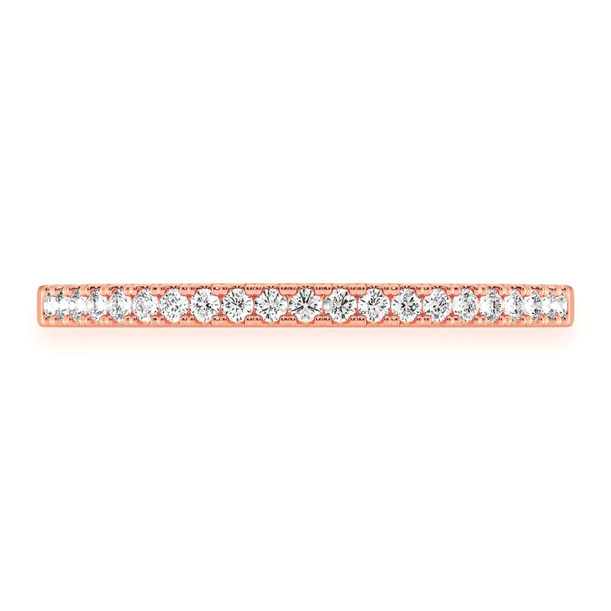 For Him Classic Single Row Band Ring in Rose Gold / Natural Diamond – Ring