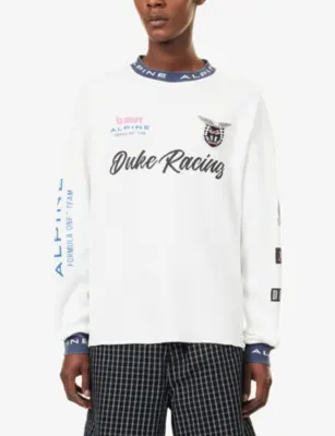 DUKE & DEXTER Alpine Formula One Cotton T-shirt detail 3